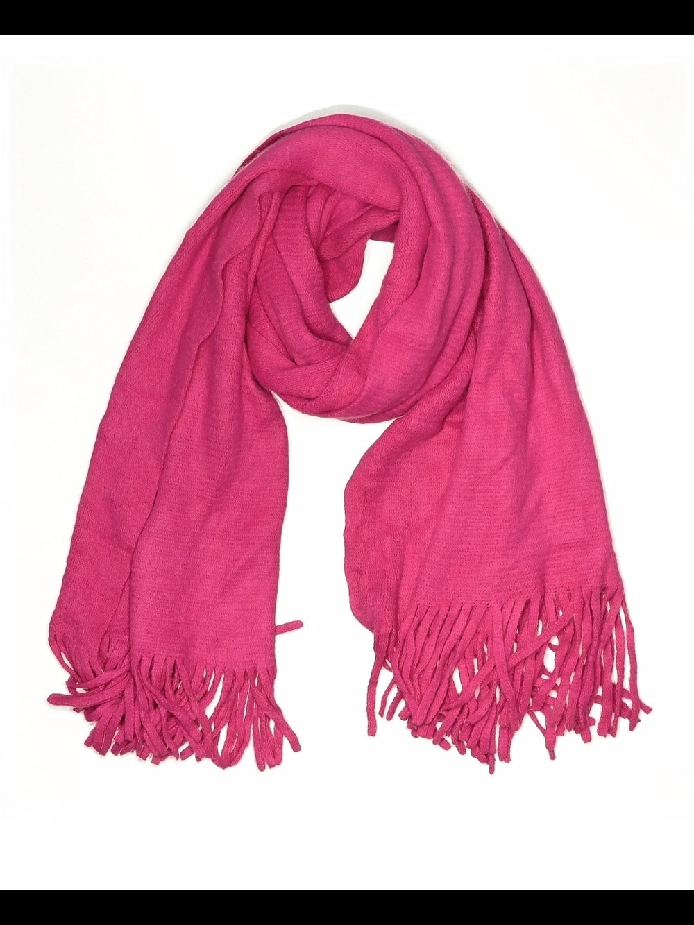 Steve Madden Bright Pink Fringe Wrap Scarf - NWT